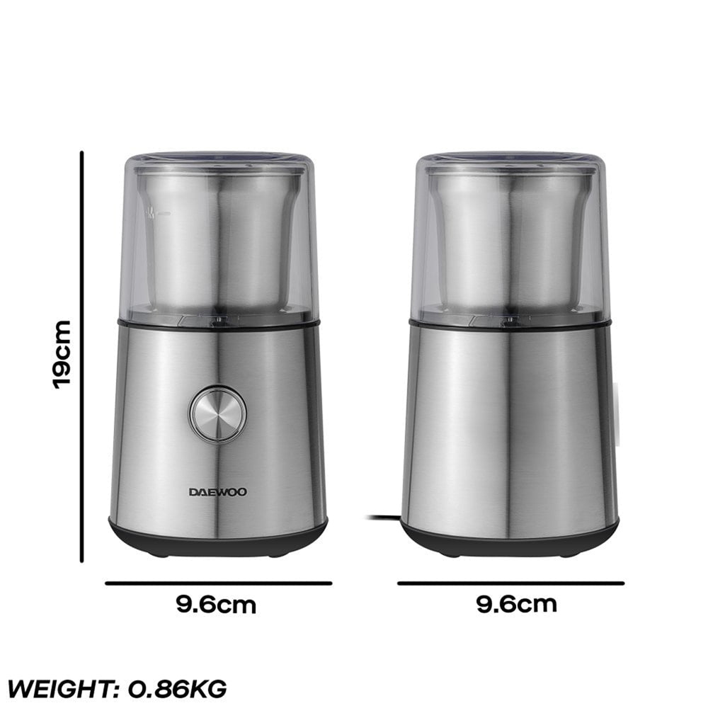 Daewoo Wet & Dry Coffee & Spice Grinder - Stainless Steel | 970128 from Daewoo - DID Electrical