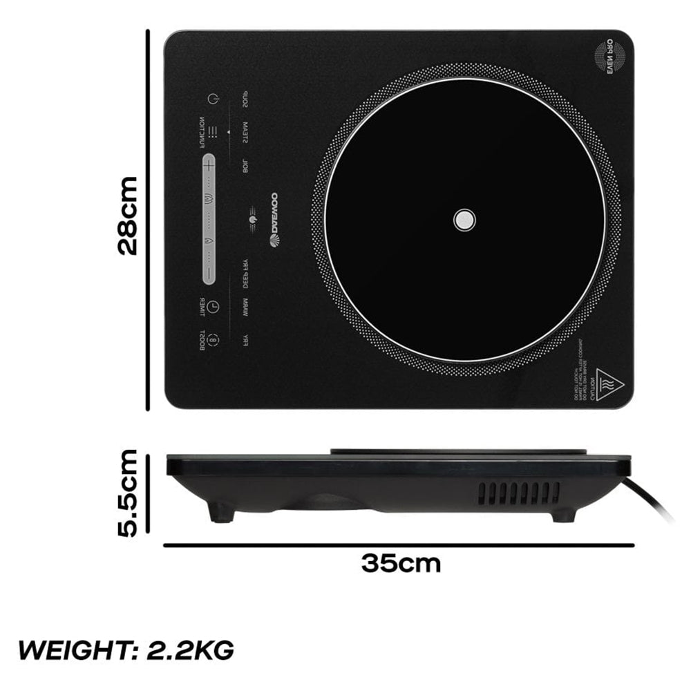 Daewoo 2200W Single Induction Hob - Black | 983753 from Daewoo - DID Electrical