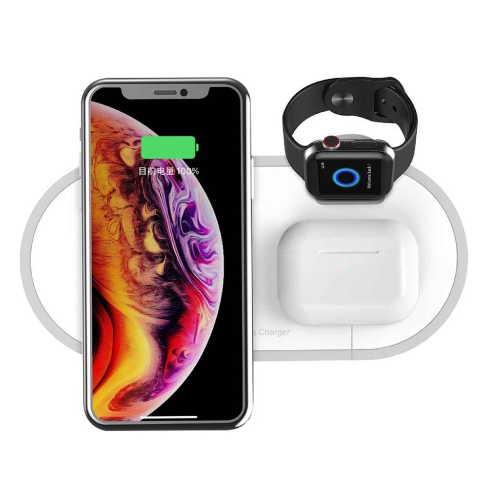 Prevo C6-W Indoor 3-in-1 Wireless Charging Station - White | 999433 from Prevo - DID Electrical