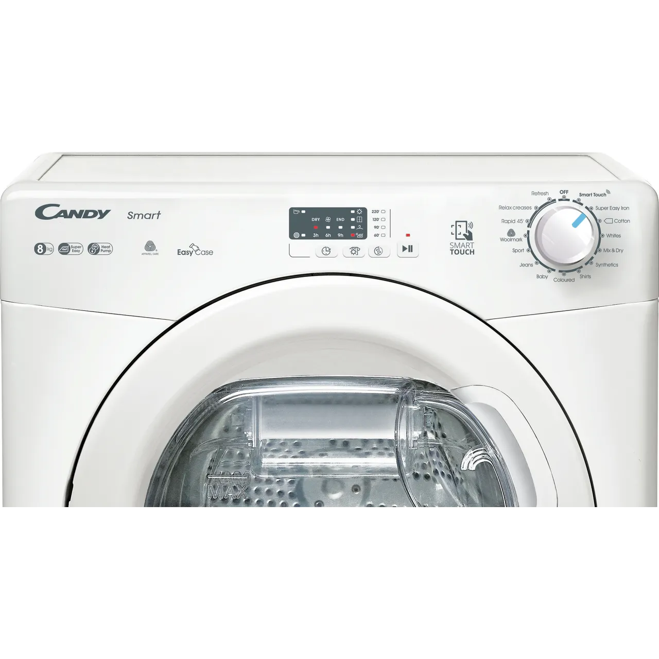 Candy Smart 8KG Freestanding Heat Pump Tumble Dryer - White | CSE H8ELE-80 from Candy - DID Electrical
