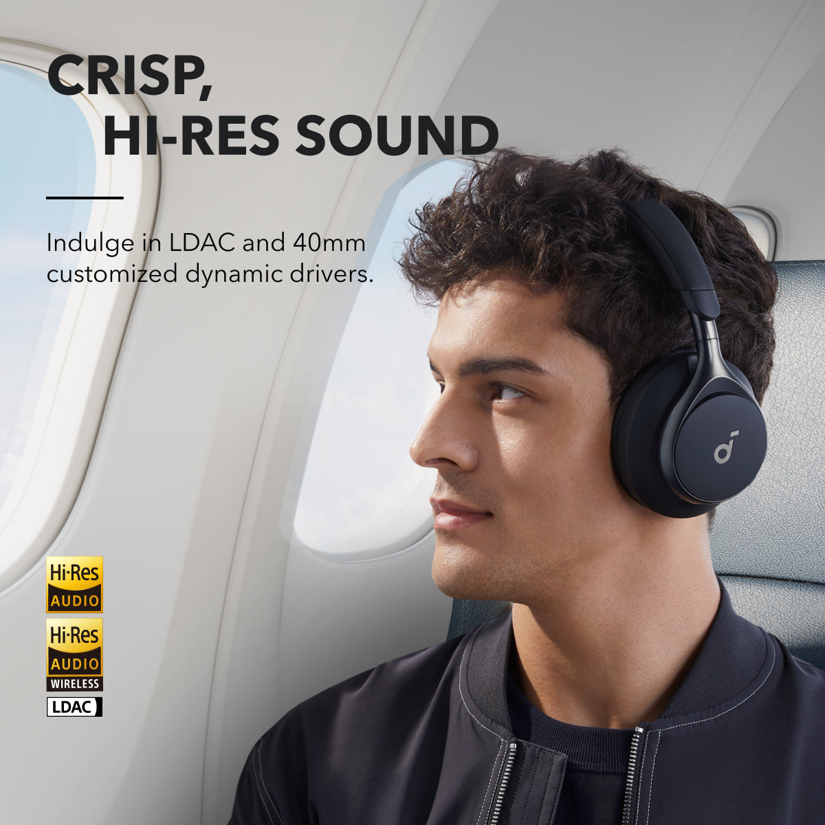 Soundcore Space One Over-Ear Wireless Noise Cancelling Headphone - Jet Black | A3035G11