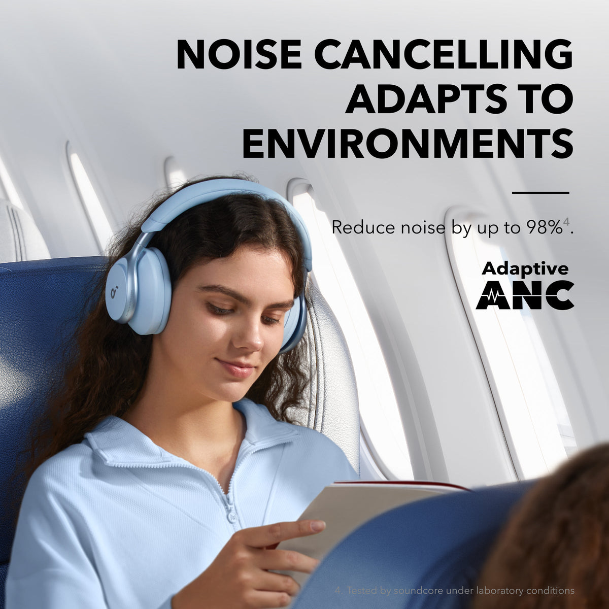 Soundcore Space One Over-Ear Wireless Noise Cancelling Headphone - Sky Blue | A3035G31