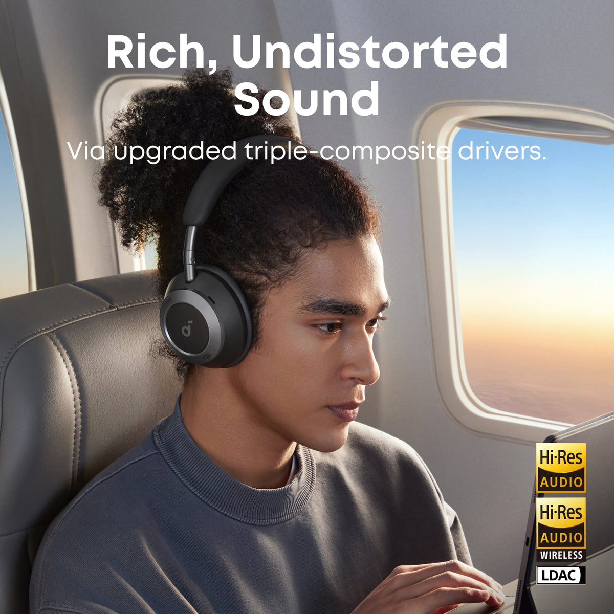Soundcore Space One Pro Over-Ear Wireless Noise Cancelling Headphone - Jet Black | A3062G11