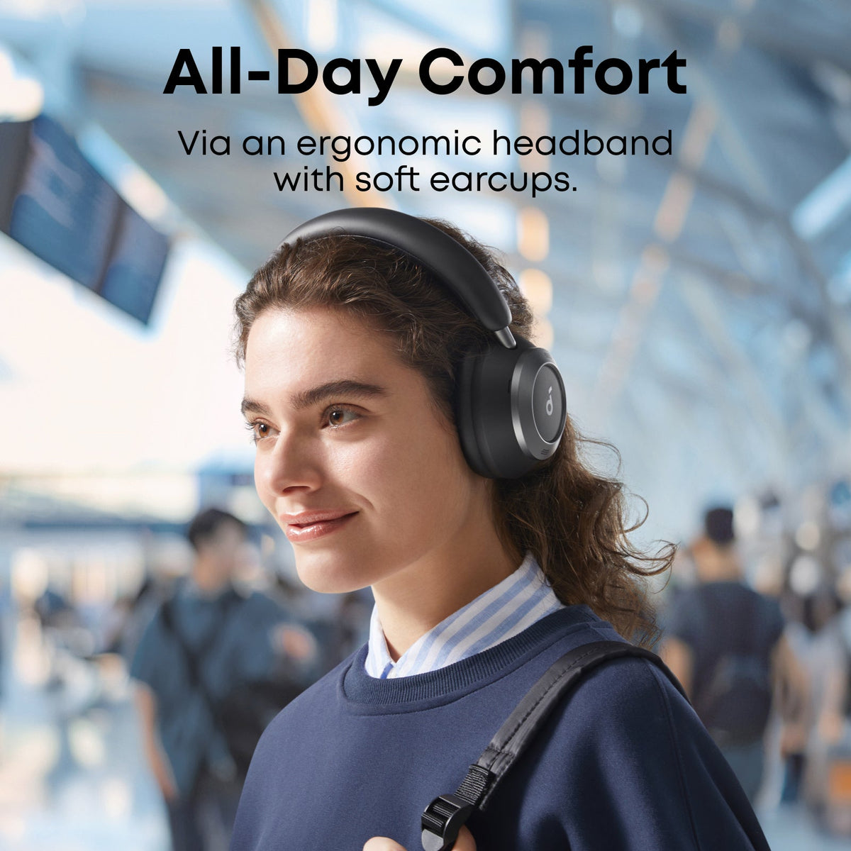 Soundcore Space One Pro Over-Ear Wireless Noise Cancelling Headphone - Jet Black | A3062G11