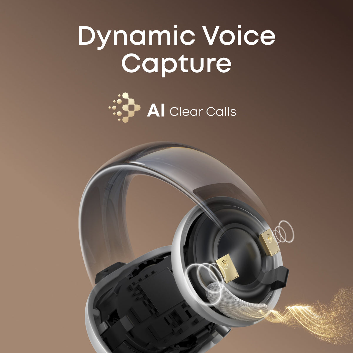 Soundcore AeroClip Open-Ear Wireless Earbuds - Champagne Mist | A3388G21