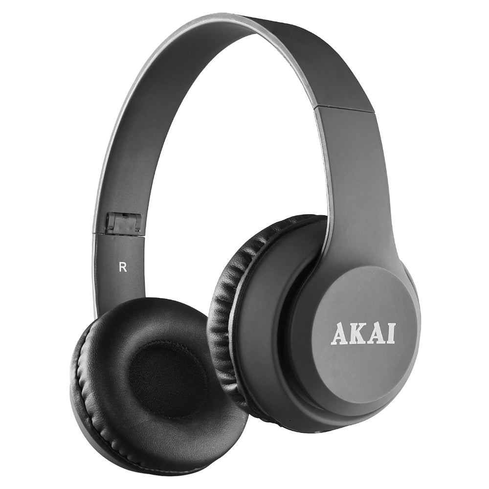 Akai Bluetooth Over-Ear Wireless Headphones with Built-in Microphone - Grey | A61074GRY from Akai - DID Electrical