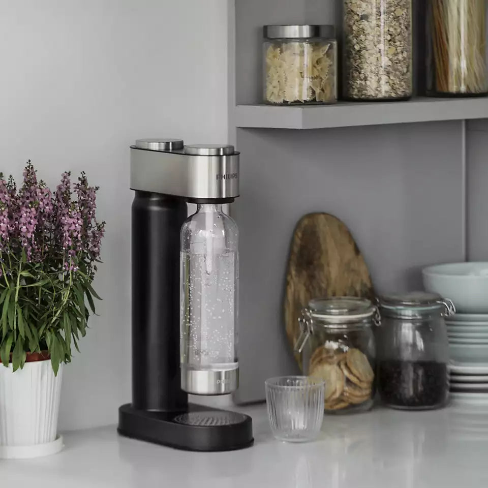 Philips GoZero Soda Maker - Black &amp; Stainless Steel | ADD4902BK/10 from Philips - DID Electrical