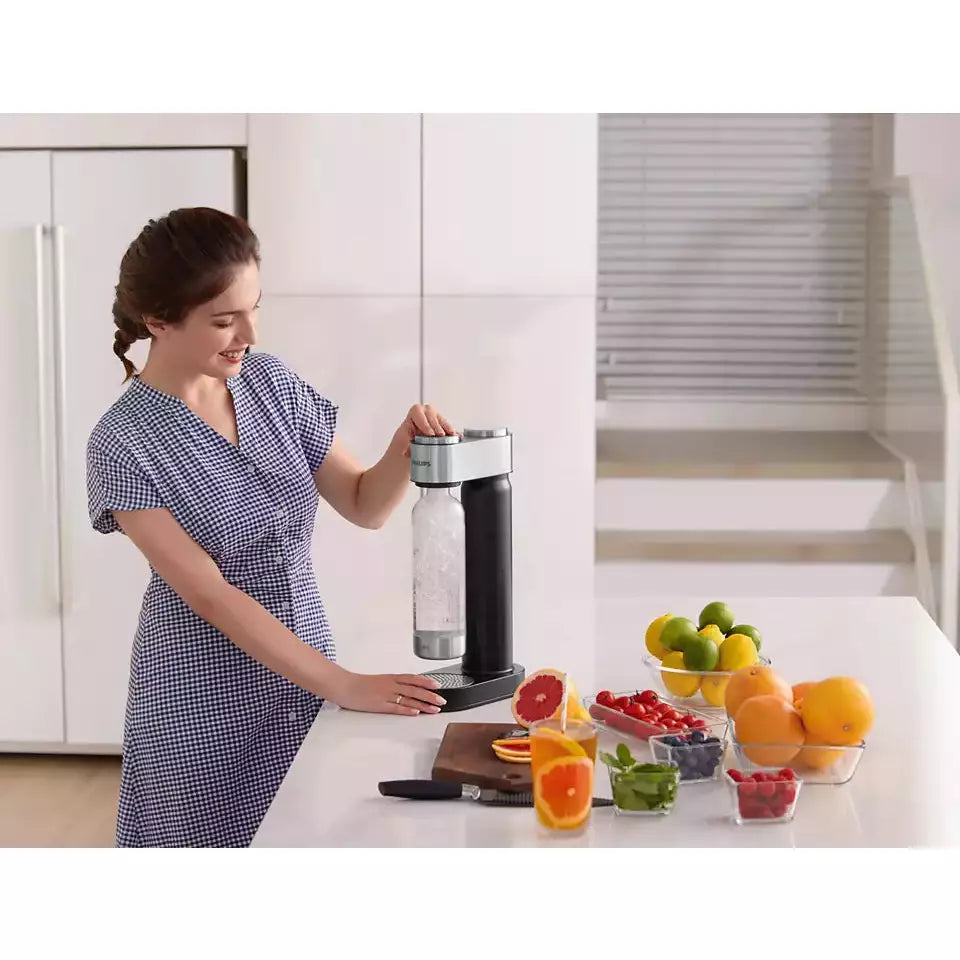 Philips GoZero Soda Maker - Black &amp; Stainless Steel | ADD4902BK/10 from Philips - DID Electrical
