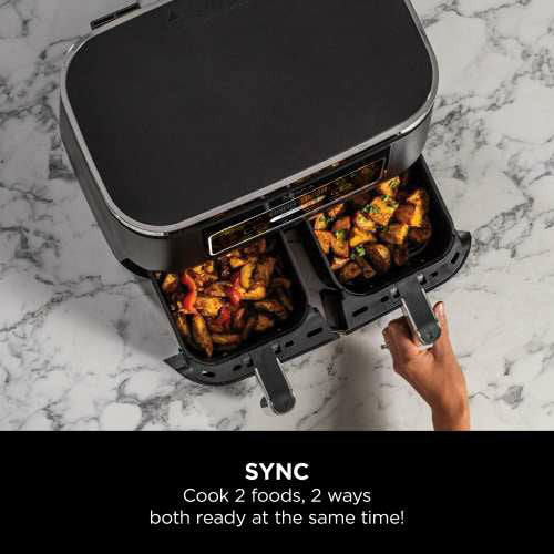 Ninja Foodi 4-in-1 Dual Zone 7.6L Air Fryer - Black | AF200UK from Ninja - DID Electrical