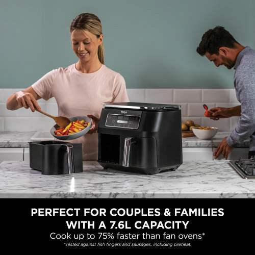 Ninja Foodi 4-in-1 Dual Zone 7.6L Air Fryer - Black | AF200UK from Ninja - DID Electrical
