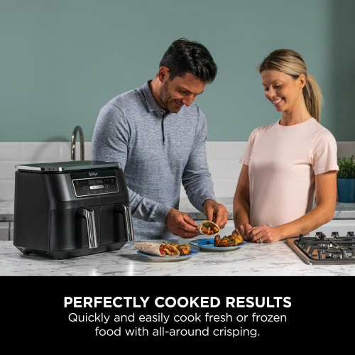 Ninja Foodi 4-in-1 Dual Zone 7.6L Air Fryer - Black | AF200UK from Ninja - DID Electrical