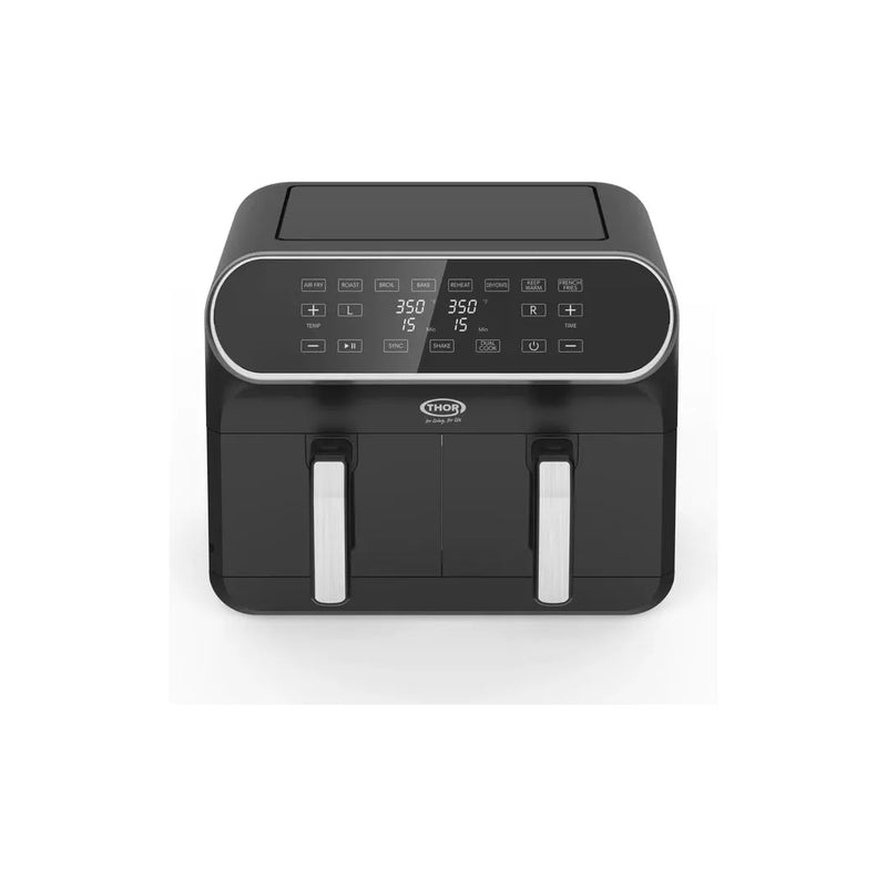 Thor 8L two Drawer Air  Fryer- Black | T8382SSD from Thor - DID Electrical