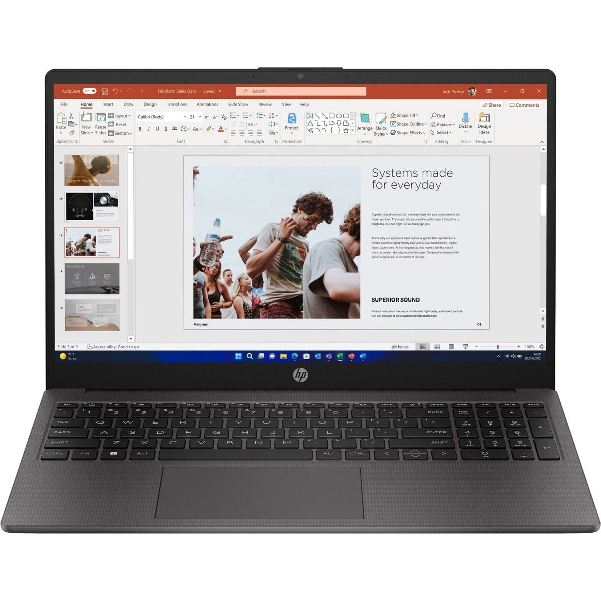 HP 255 G10 AMD Ryzen 5 15.6" 8GB/256GB Laptop - Dark Ash Silver | AK9U8ATABU from HP - DID Electrical