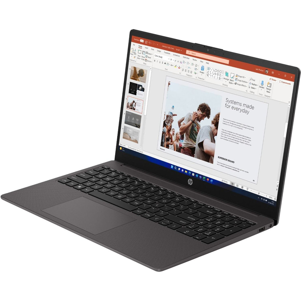 HP 255 G10 AMD Ryzen 5 15.6" 8GB/256GB Laptop - Dark Ash Silver | AK9U8ATABU from HP - DID Electrical