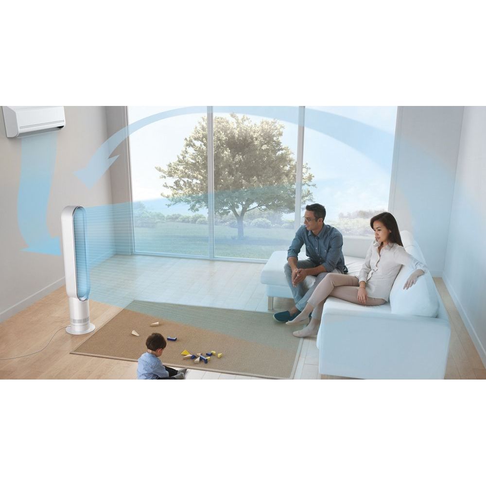 Dyson Cool Tower Fan - White and Silver | AM07 from Dyson - DID Electrical