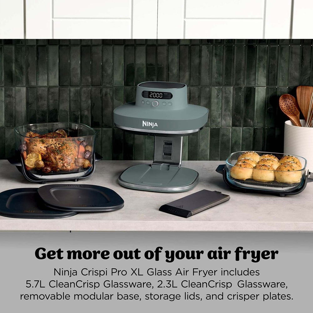 Ninja CRISPi PRO 7-in-1 XL Glass Air Fryer - Ash Grey | AS101UKGY from Ninja - DID Electrical