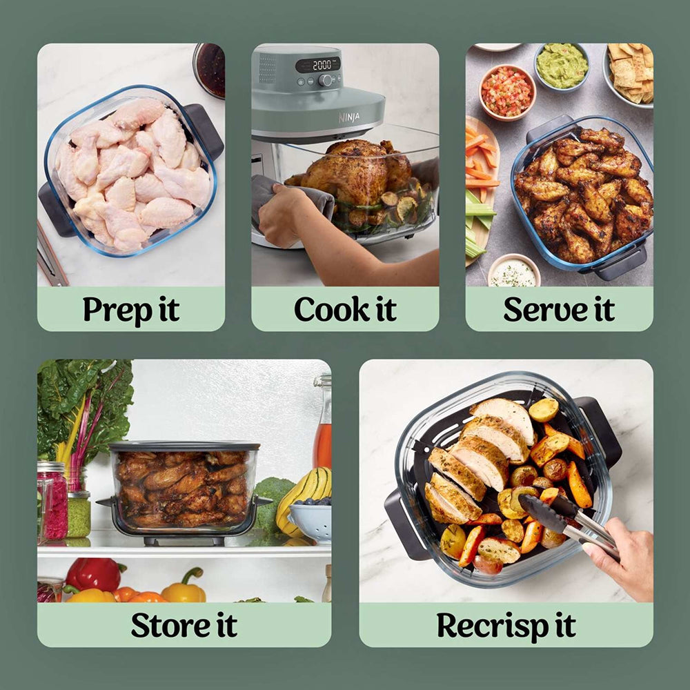 Ninja CRISPi PRO 7-in-1 XL Glass Air Fryer - Ash Grey | AS101UKGY from Ninja - DID Electrical