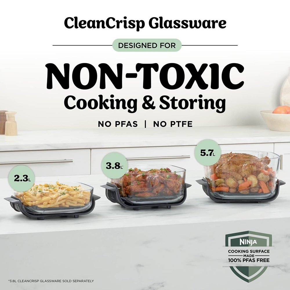 Ninja CRISPi PRO 7-in-1 XL Glass Air Fryer - Ash Grey | AS101UKGY from Ninja - DID Electrical