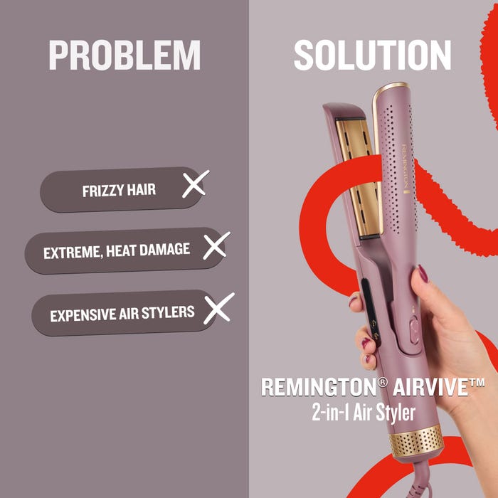 Remington Airvive 2-in-1 Air Styler - Mauve & Gold | AS8930U51