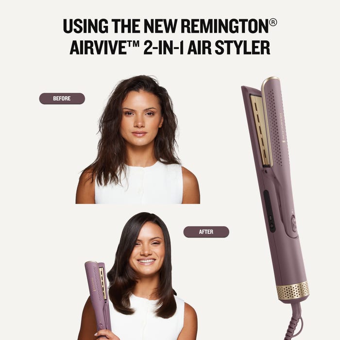Remington Airvive 2-in-1 Air Styler - Mauve & Gold | AS8930U51