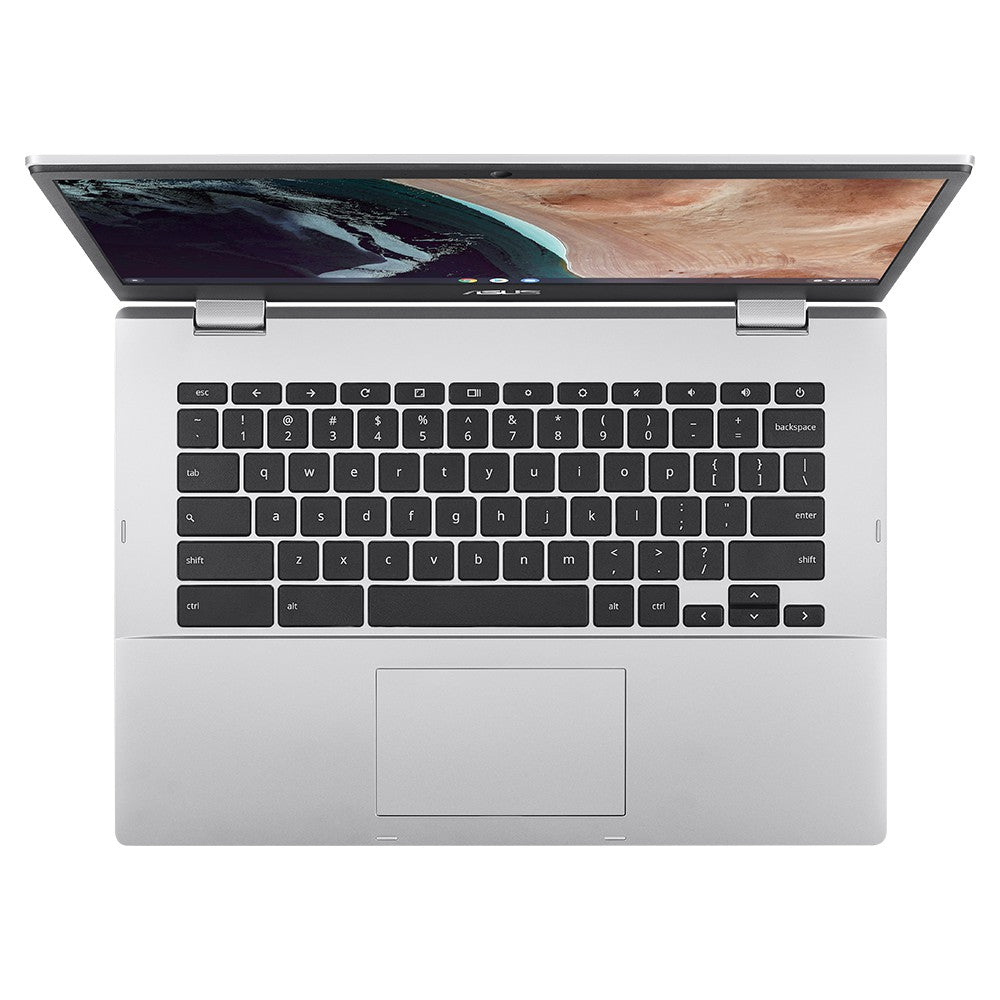 Asus Intel Celeron 14&quot; 4GB/64GB Chromebook - Transparent Silver | CX1400CKA-NK0380 from Asus - DID Electrical