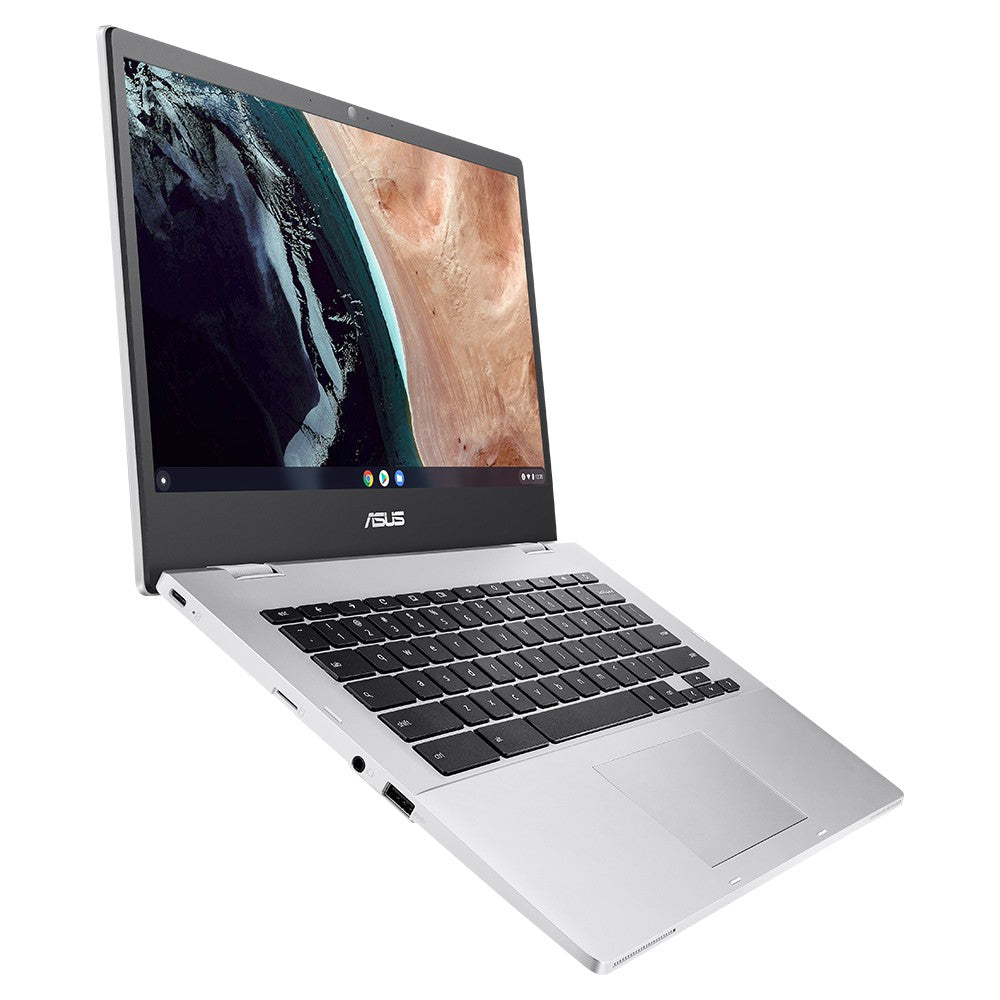Asus Intel Celeron 14&quot; 4GB/64GB Chromebook - Transparent Silver | CX1400CKA-NK0380 from Asus - DID Electrical