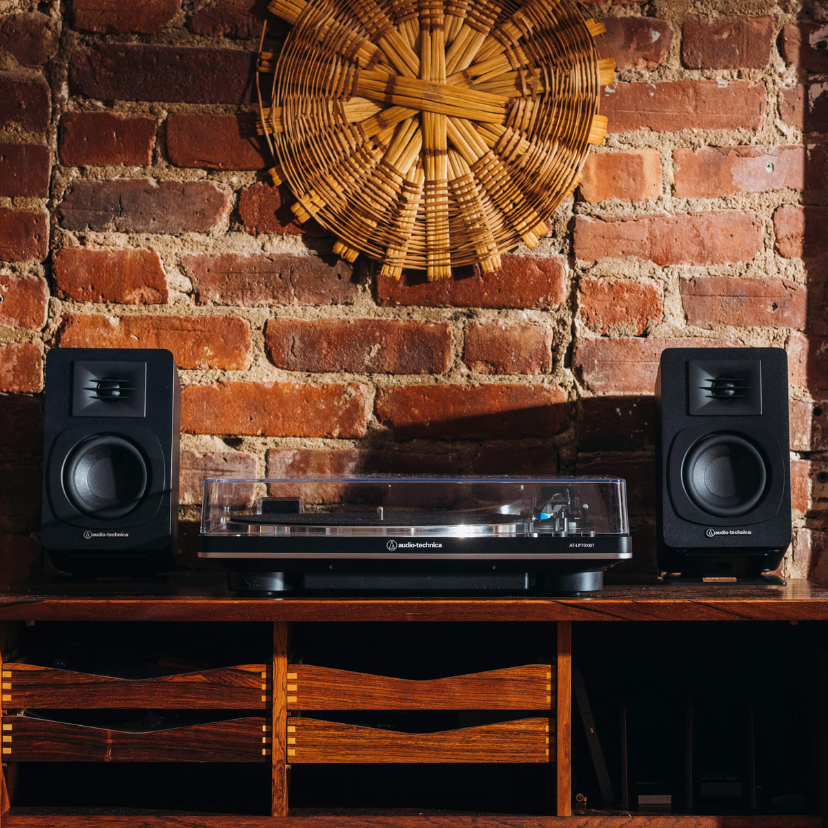 Audio Technica Powered Bluetooth Bookshelf Speakers - Black | ATSP3X from Audio Technica - DID Electrical