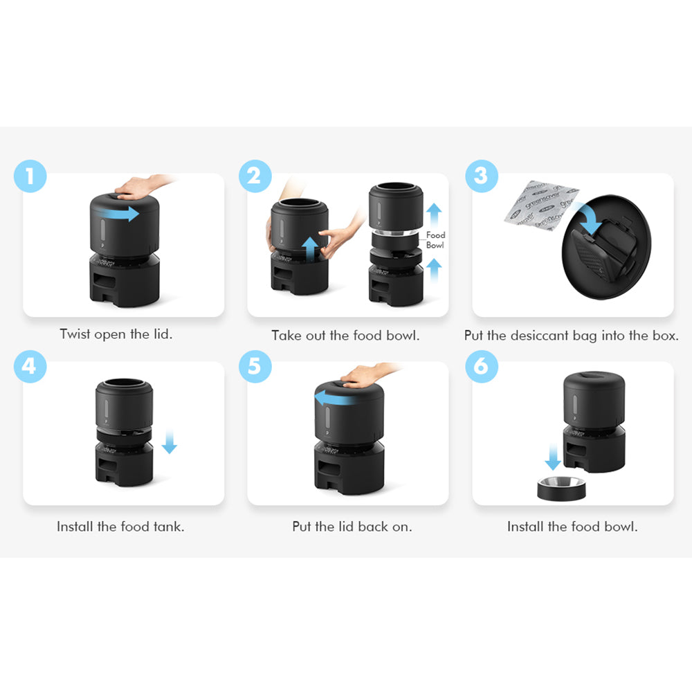 Petlibro Granary 3L Automatic Feeder - Black | PL-AF005-91B from Petlibro - DID Electrical
