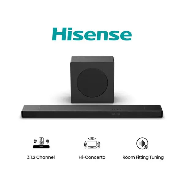 Hisense 3.1.2 Wireless Soundbar with Subwoofer - Black | AX3120Q from Hisense - DID Electrical