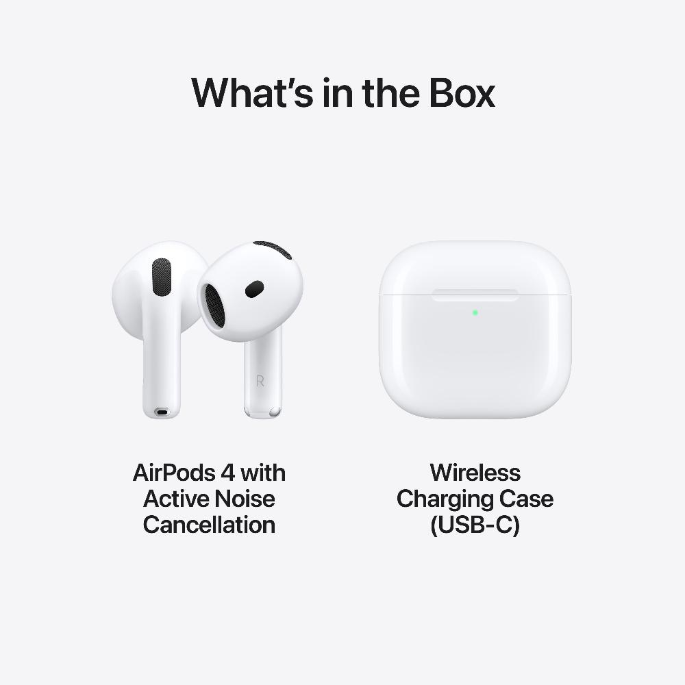 Apple Airpods 4 with Active Noise Cancellation - White | MXP93ZM/A