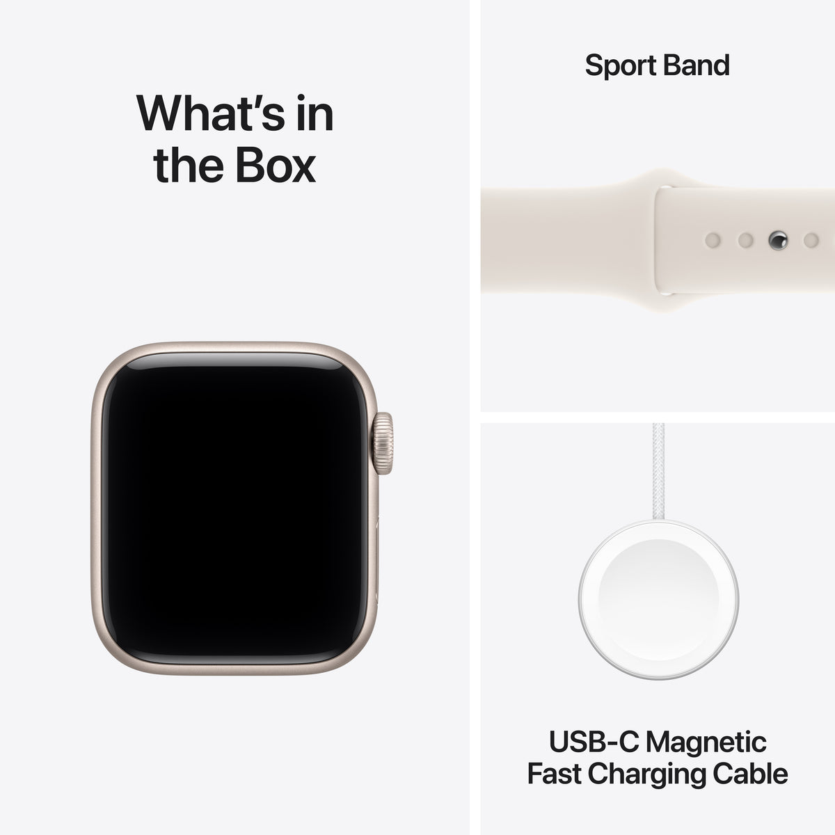Apple Watch SE 3 GPS 40MM Starlight Aluminium Case with Starlight Sport Band - S/M | MEH34MP/A from Apple - DID Electrical