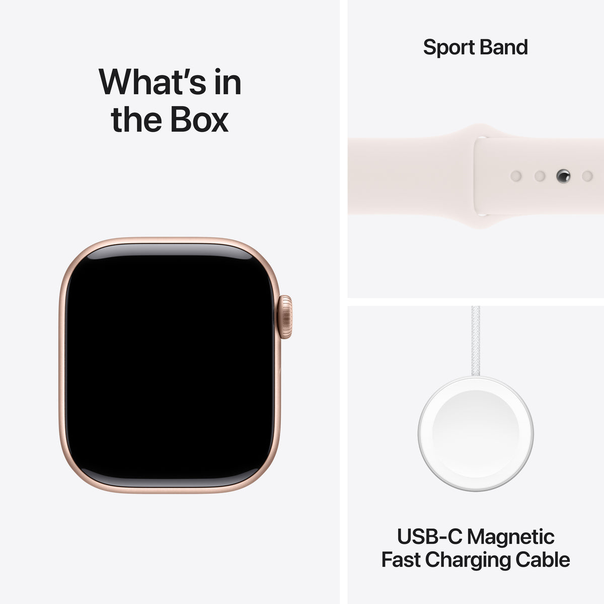 Apple Watch Series 10 GPS 42mm Rose Gold Aluminium Case with Light Blush Sport Band - S/M | MWWH3QA/A from Apple - DID Electrical