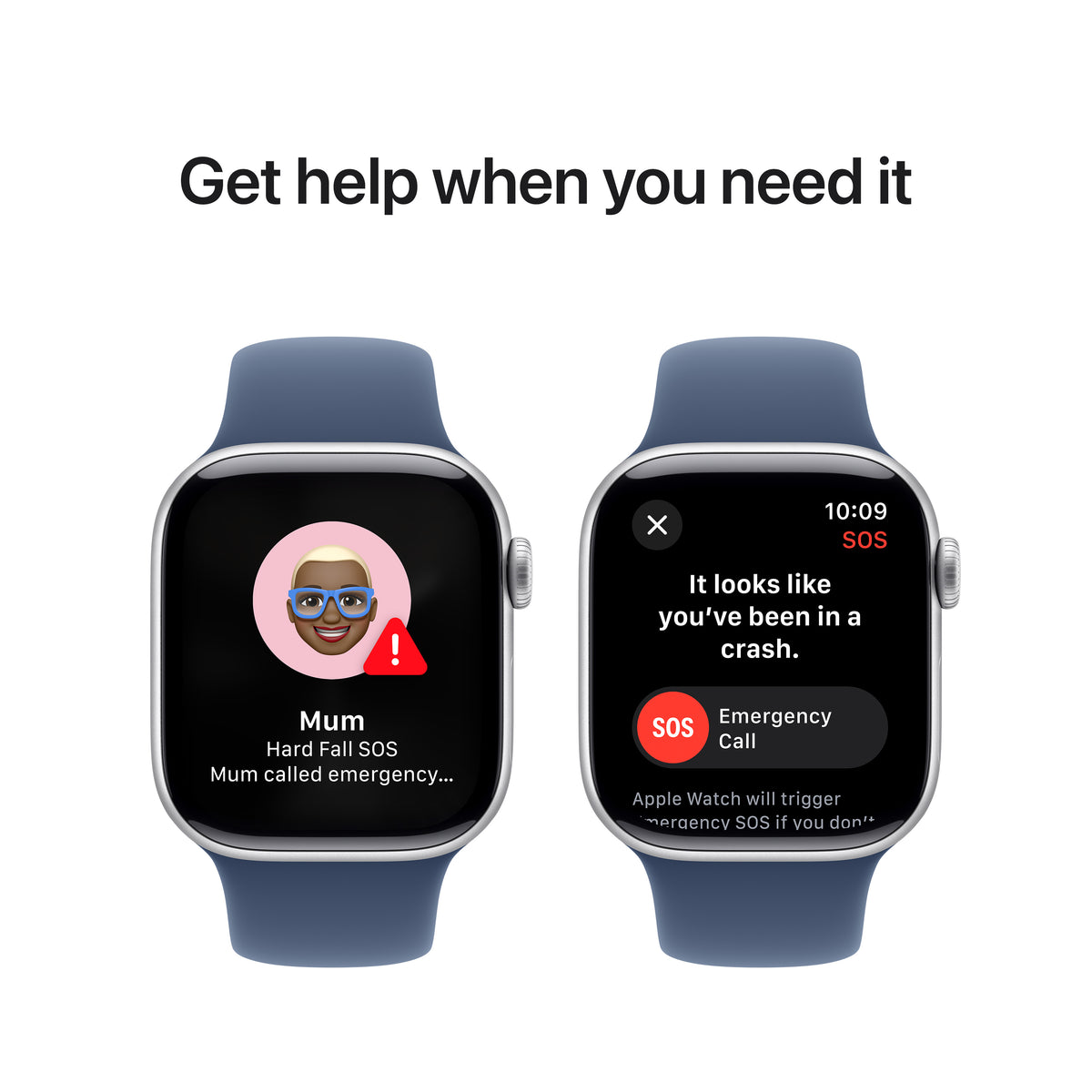 Apple Watch Series 10 GPS 42mm Silver Aluminium Case with Denim Sport Band - M/L | MWWC3QA/A from Apple - DID Electrical