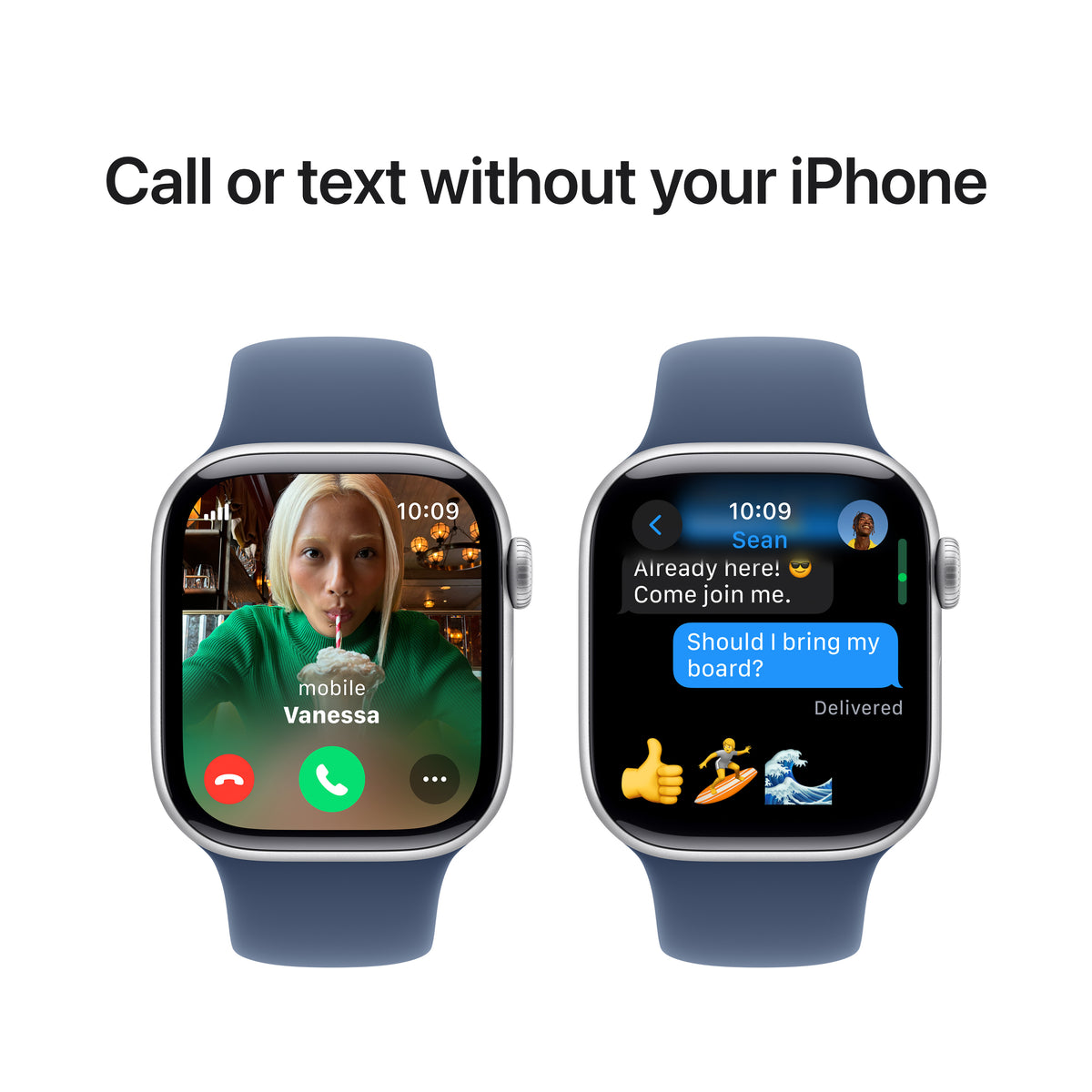 Apple Watch Series 10 GPS 42mm Silver Aluminium Case with Denim Sport Band - M/L | MWWC3QA/A from Apple - DID Electrical