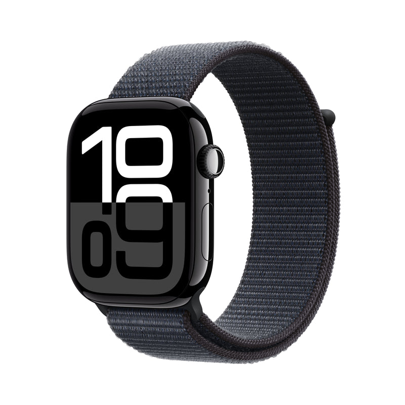 Apple Watch Series 10 GPS + Cellular 46mm Jet Black Aluminium Case with Black Sport Band - M/L | MWY43QA/A from Apple - DID Electrical