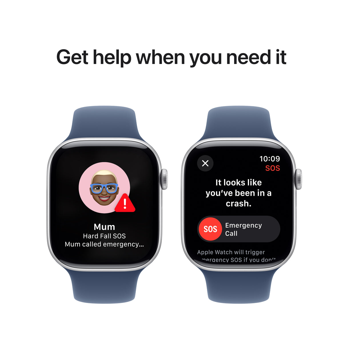 Apple Watch Series 10 GPS 46mm Silver Aluminium Case with Denim Sport Band - M/L | MWWM3QA/A from Apple - DID Electrical