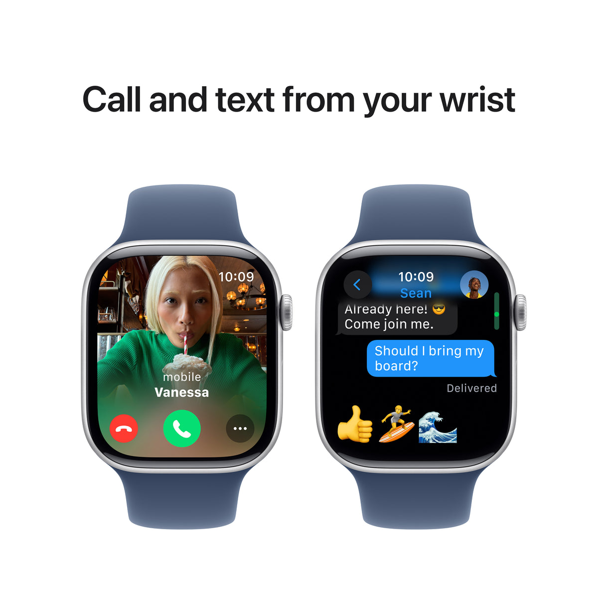 Apple Watch Series 10 GPS 46mm Silver Aluminium Case with Denim Sport Band - M/L | MWWM3QA/A from Apple - DID Electrical