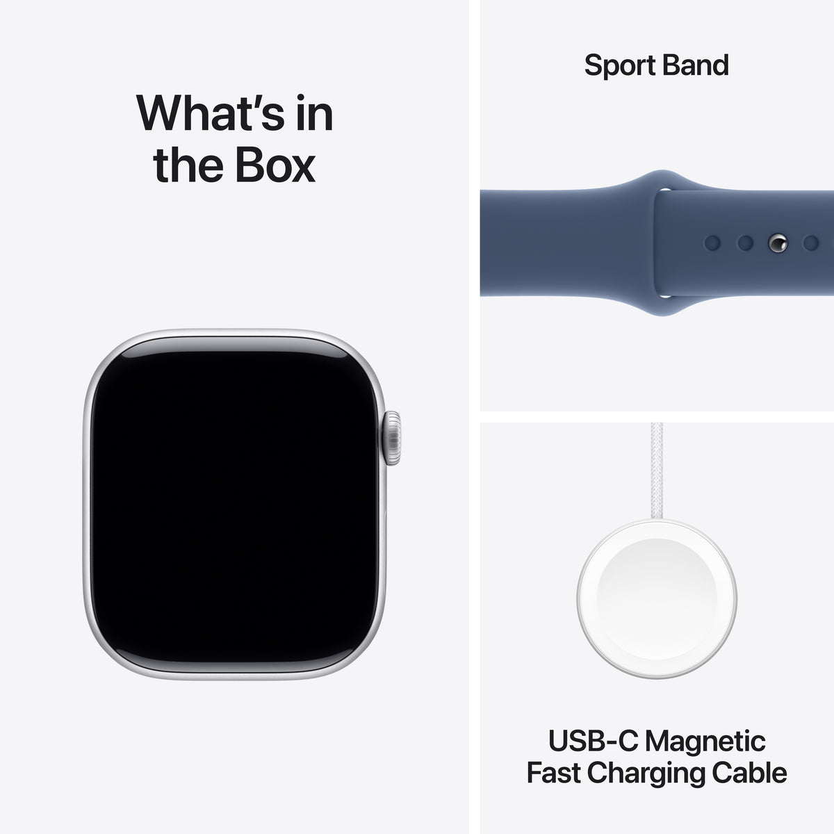 Apple Watch Series 10 GPS 46mm Silver Aluminium Case with Denim Sport Band - M/L | MWWM3QA/A from Apple - DID Electrical