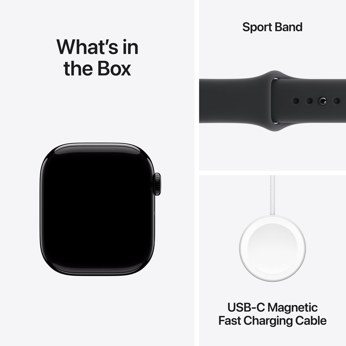Apple Watch Series 11 GPS 42MM Jet Black Aluminium Case with Black Sport Band - M/L | MEQU4MP/A from Apple - DID Electrical
