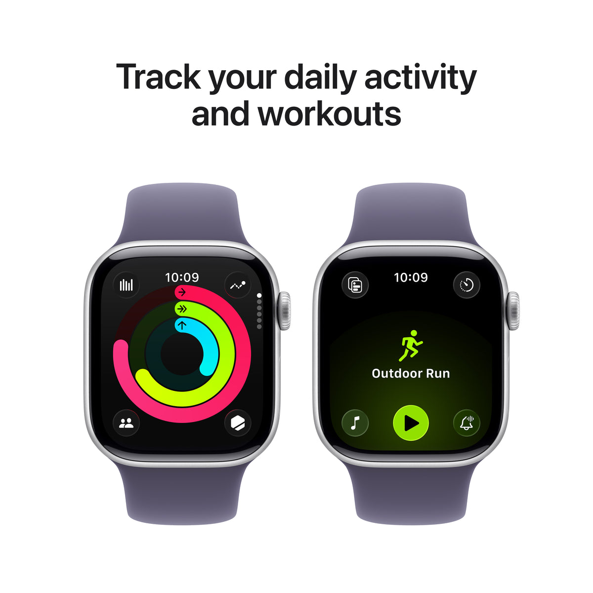 Apple Watch Series 11 GPS 42mm Silver Aluminium Case with Purple Fog Sport Band - M/L | MEU74MP/A from Apple - DID Electrical