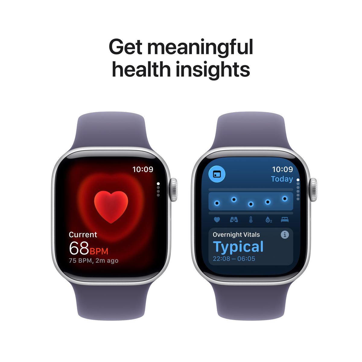 Apple Watch Series 11 GPS 42mm Silver Aluminium Case with Purple Fog Sport Band - M/L | MEU74MP/A from Apple - DID Electrical