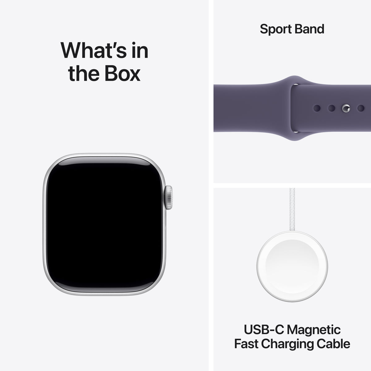 Apple Watch Series 11 GPS 42mm Silver Aluminium Case with Purple Fog Sport Band - M/L | MEU74MP/A from Apple - DID Electrical