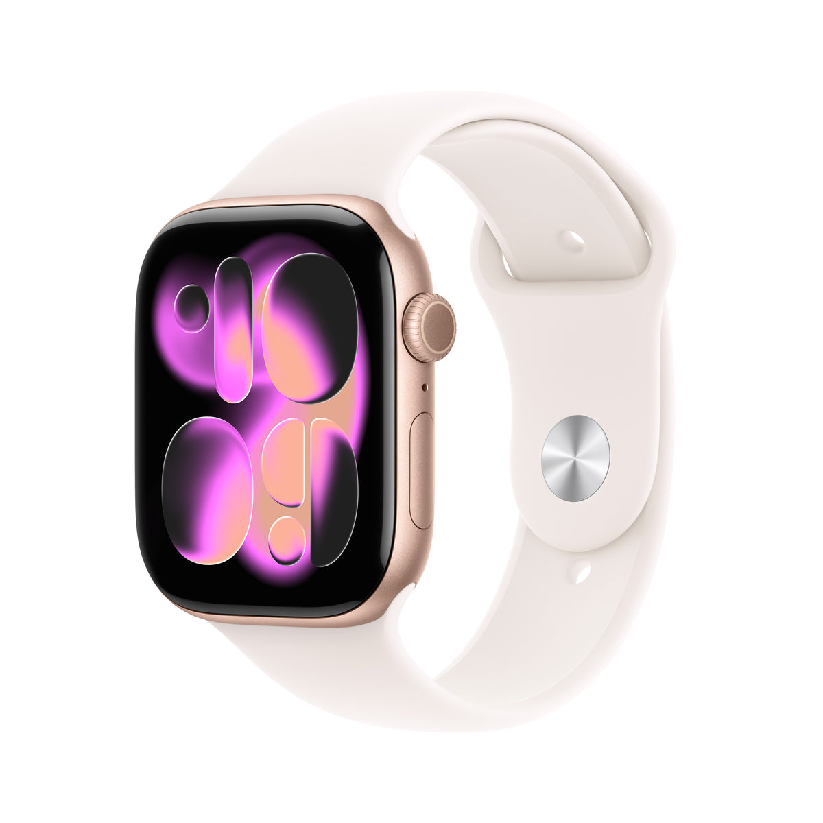 Apple Watch Series 11 GPS 46MM Rose Gold Aluminium Case with Light Blush Sport Band - S/M | MEV64MP/A from Apple - DID Electrical