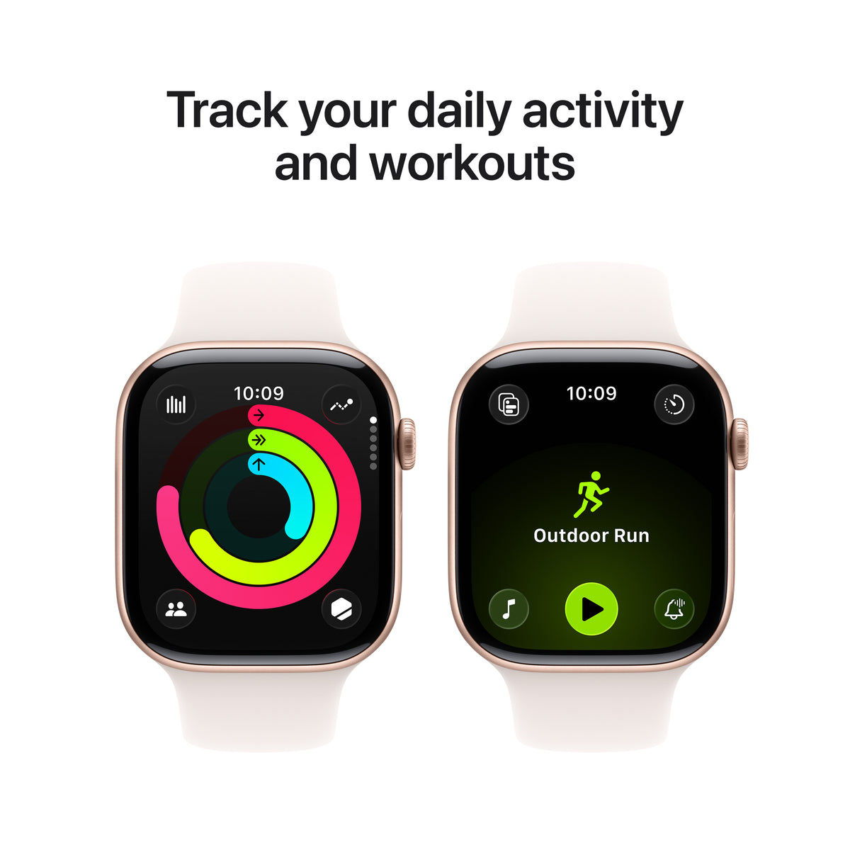 Apple Watch Series 11 GPS 46MM Rose Gold Aluminium Case With Light Blush Sport Band - M/L | MEV74MP/A from Apple - DID Electrical