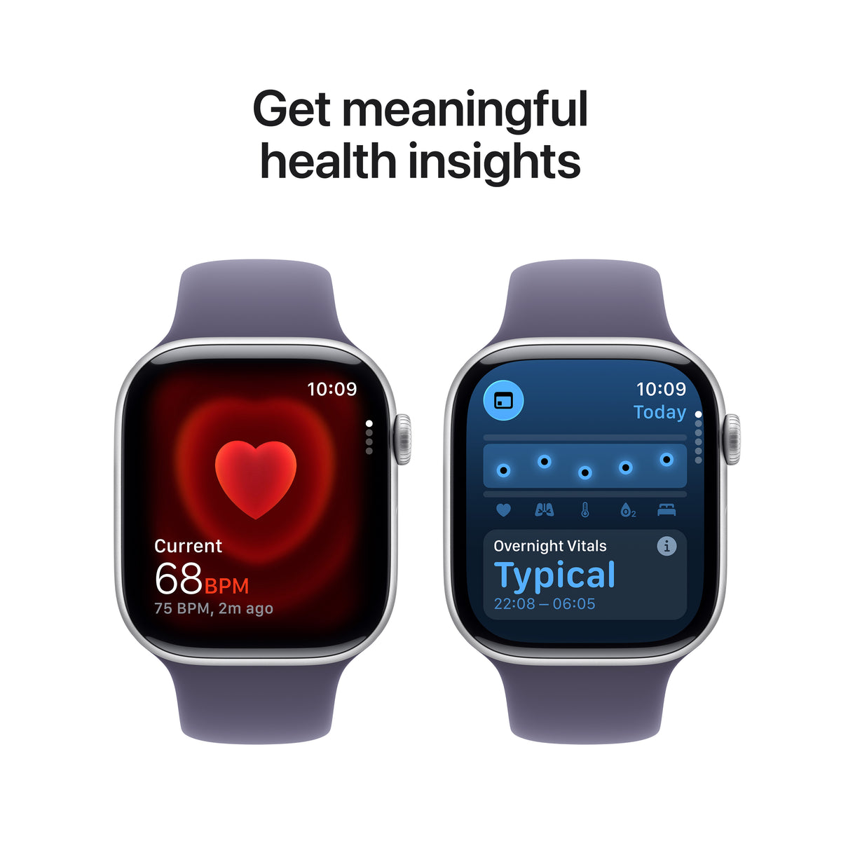 Apple Watch Series 11 GPS 46MM Silver Aluminium Case with Purple Fog Sport Band - M/L | MEVA4MP/A from Apple - DID Electrical