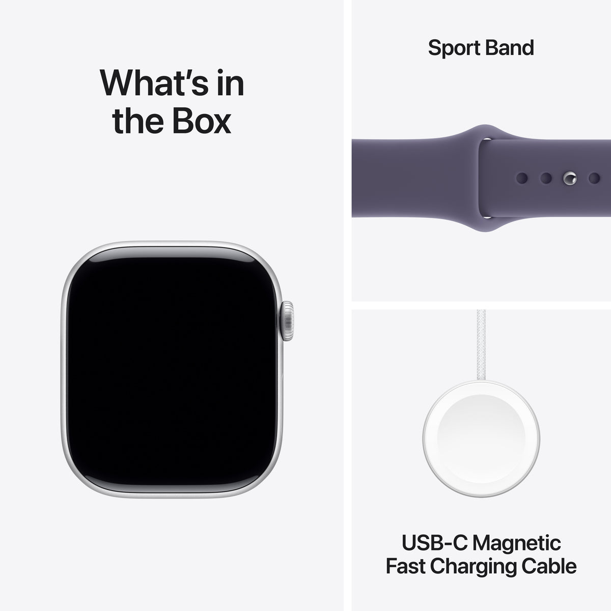 Apple Watch Series 11 GPS 46MM Silver Aluminium Case with Purple Fog Sport Band - S/M | MEV94MP/A from Apple - DID Electrical