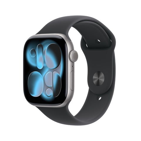 Apple Watch Series 11 GPS 46MM Space Grey Aluminium Case with Black Sport Band - M/L | MEV44MP/A