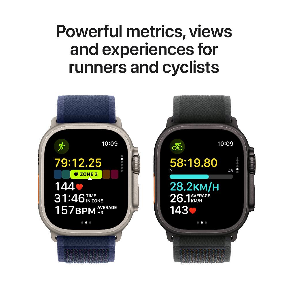 Apple Watch Ultra 2 GPS + Cellular 49MM Black Titanium Case with Black Trail Loop - M/L | MX4V3QA/A from Apple - DID Electrical