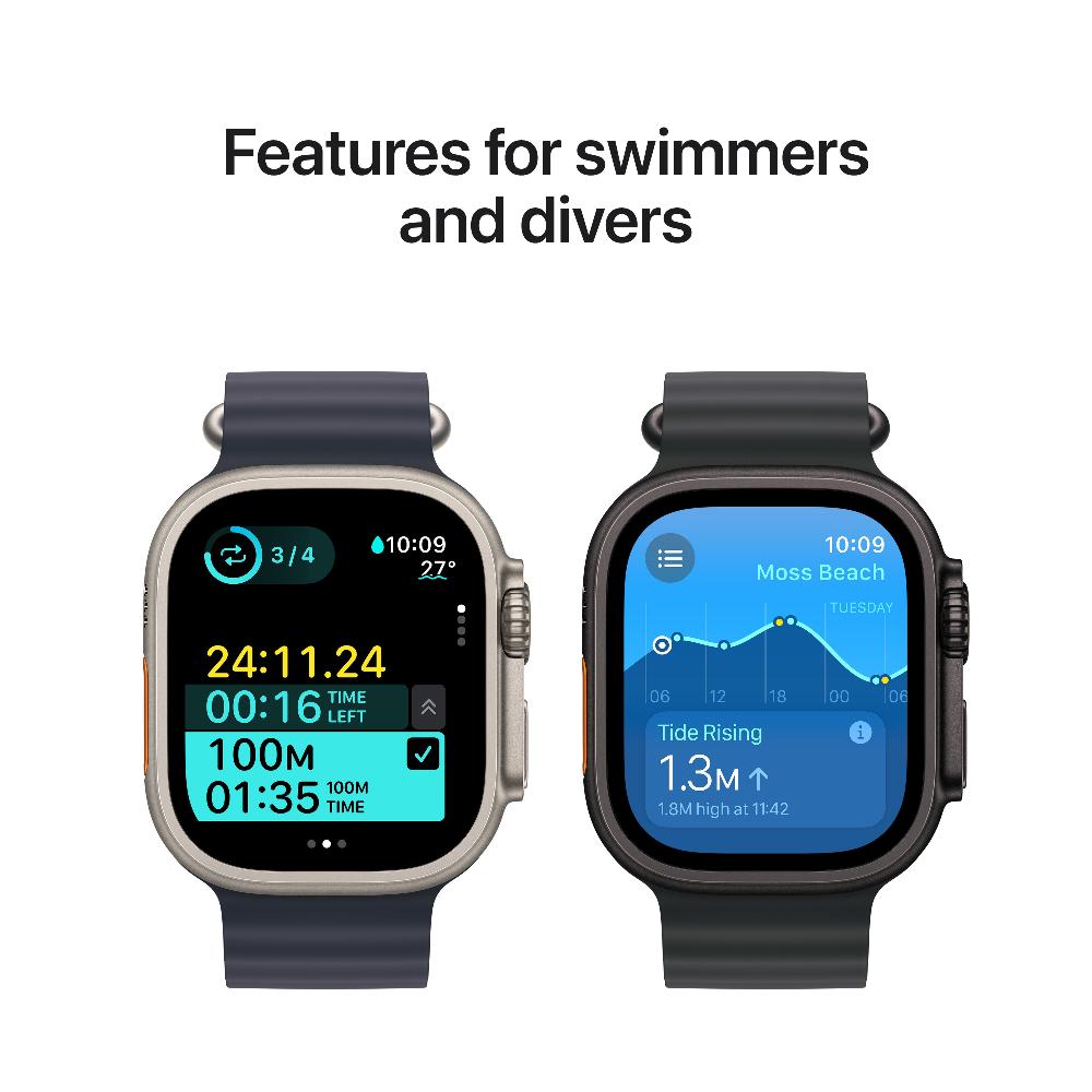 Apple Watch Ultra 2 GPS + Cellular 49MM Black Titanium Case with Black Trail Loop - M/L | MX4V3QA/A from Apple - DID Electrical