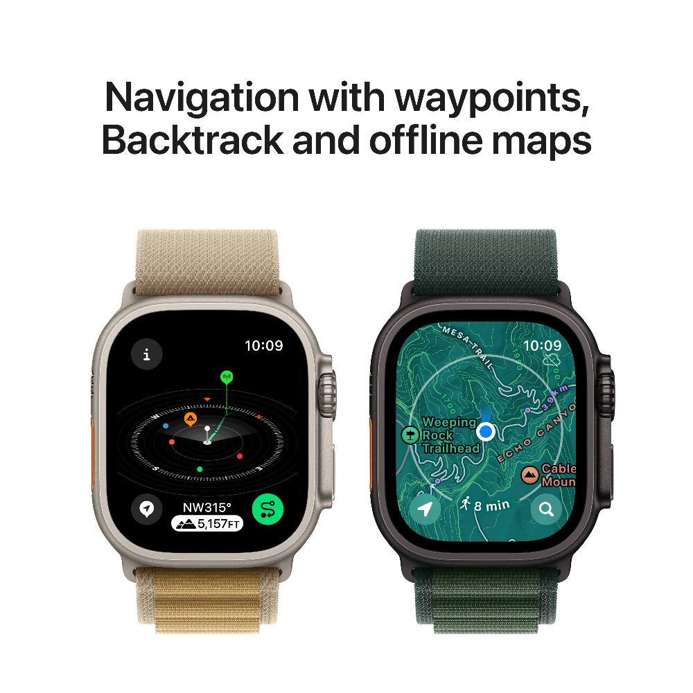 Apple Watch Ultra 2 GPS + Cellular 49MM Black Titanium Case with Black Trail Loop - M/L | MX4V3QA/A from Apple - DID Electrical